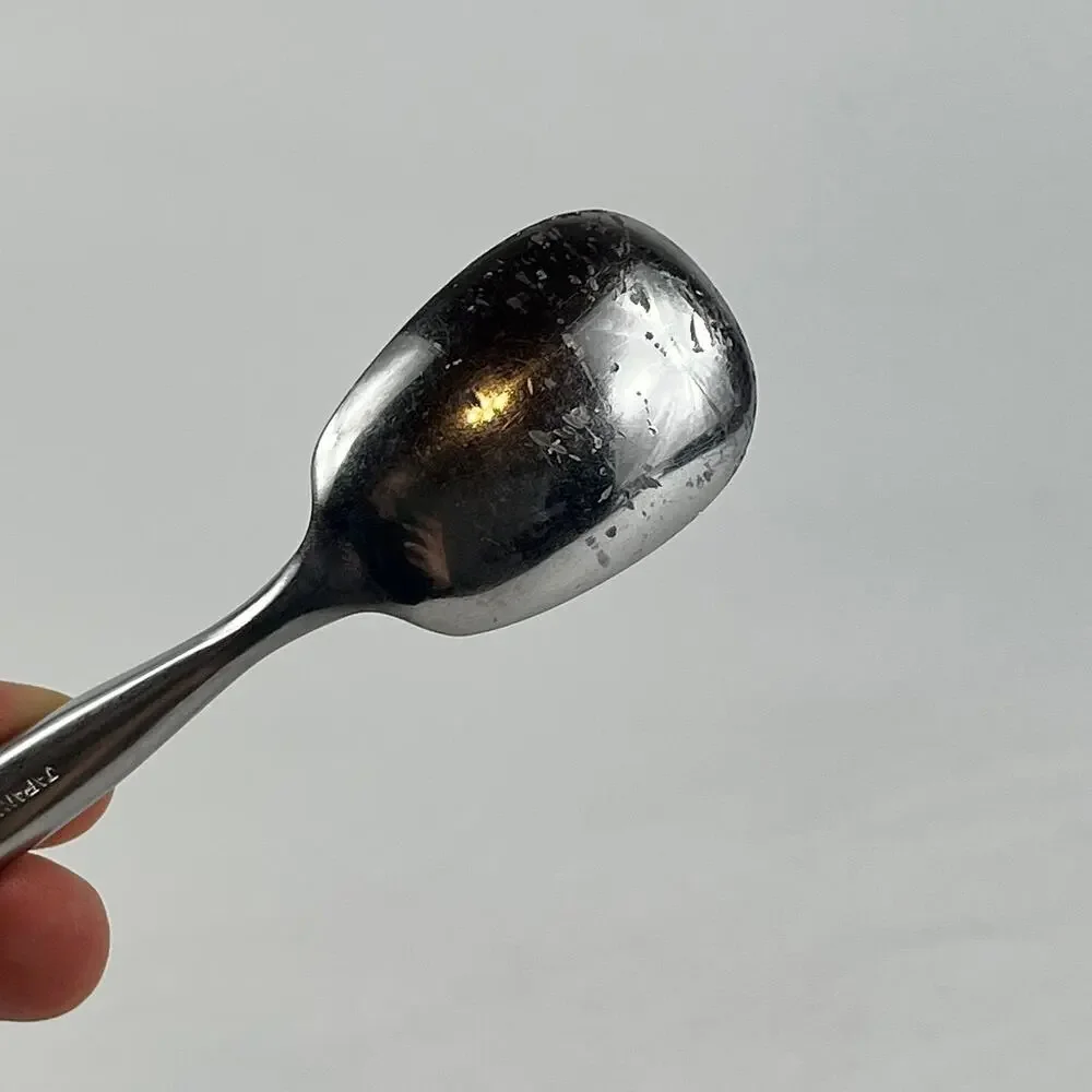 Vintage Japan Vasco Paradise POOR Stainless Steel Spoon Black Tip MCM